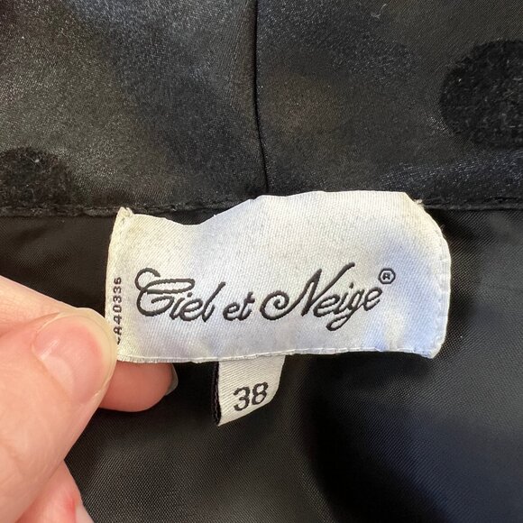 Vintage French Parisian Sheer Mesh Blouse Polkadot Formal Fancy Cocktail Party - Picture 4 of 6